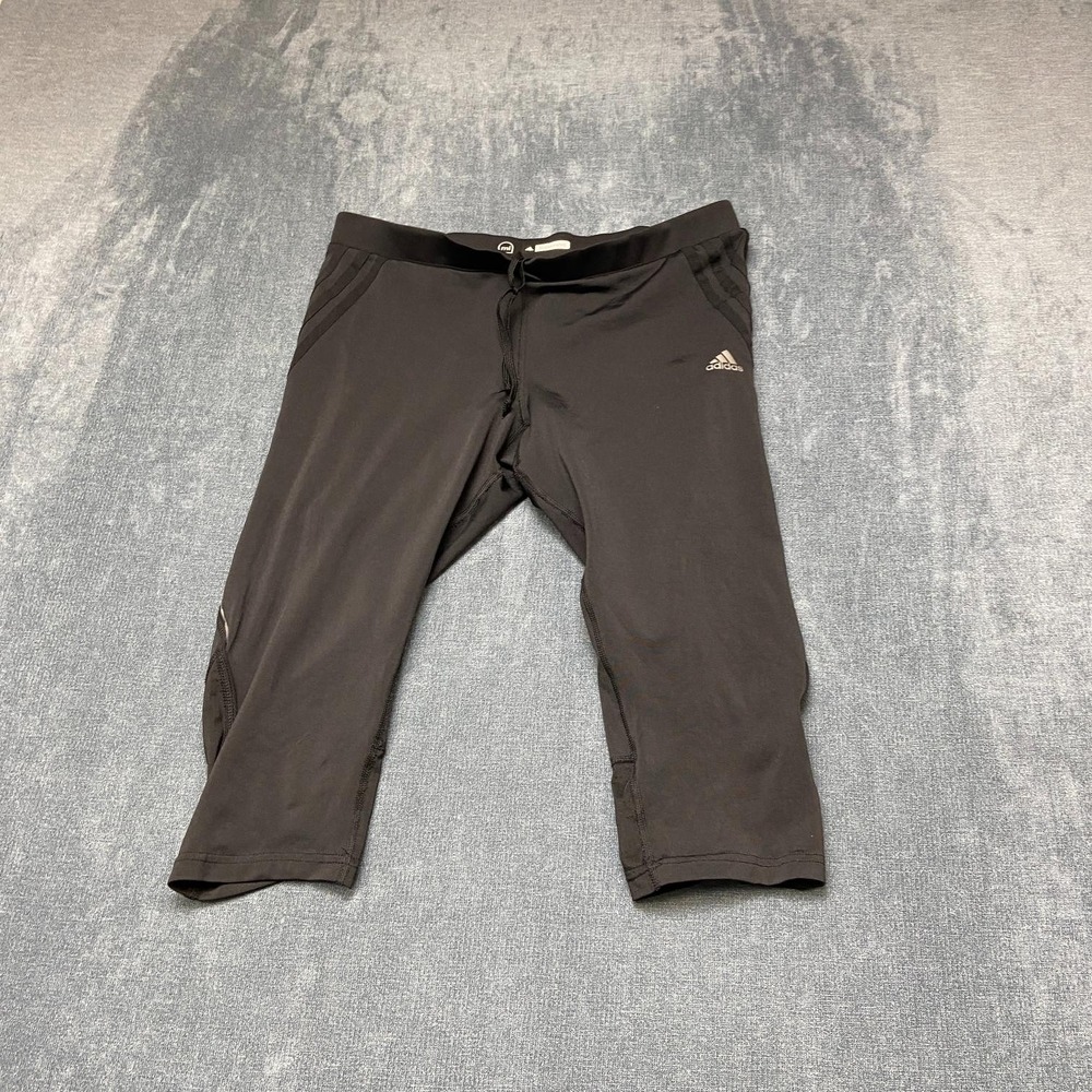 Adidas Supernova Capri Leggings Womens Large Black Stretch Mid Rise Sports